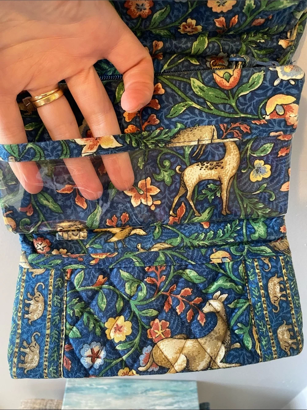 Vera Bradley Animal Kingdom Retired Mini Hipster Crossbody Wallet Purse Monkey - Picture 7 of 8